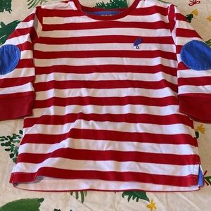 18-24 month the Beaufort bonnet company striped shirt with patchwork elbows